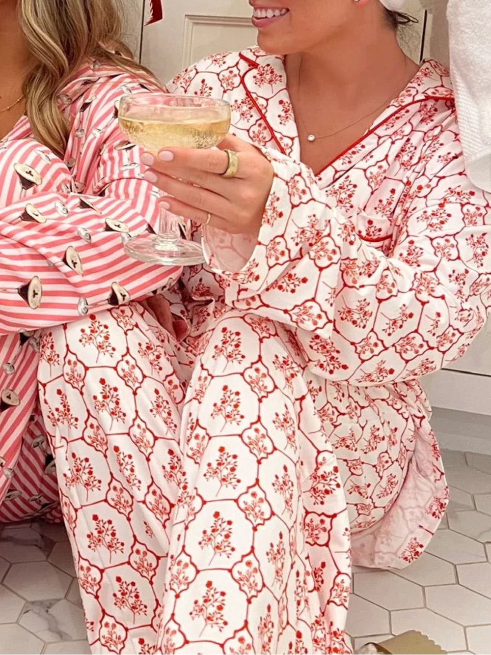 KenzKustoms Red Toile Pajama Set
